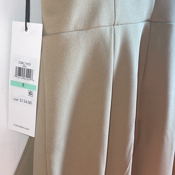 CALVIN KLEIN Midi Dress Cocktail Formal Sleeveless Wrap Pencil Size 8 New - Picture 12 of 12